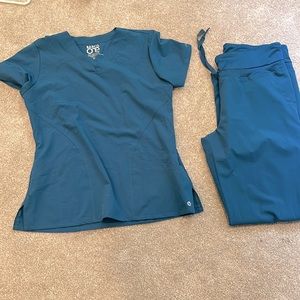Teal barco one scrub set